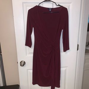 Chaps Faux Wrap Dress